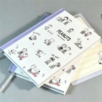 Cuaderno de Tapa Dura A5 de Snoopy, con Diseño de Astronauta, Papel Rayado, para Estudiantes, Material Escolar
