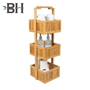 Estante <span class=keywords><strong>de</strong></span> 3 niveles <span class=keywords><strong>de</strong></span> <span class=keywords><strong>pie</strong></span> para baño, estante <span class=keywords><strong>de</strong></span> almacenamiento <span class=keywords><strong>de</strong></span> bambú para decoración <span class=keywords><strong>de</strong></span> habitación, organizador decorativo, contenedores para Toalla <span class=keywords><strong>de</strong></span> baño - Product Image 3
