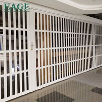 Portes transparentes de volet d'écran d'accordéon de polycarbonate en plastique d'aluminium commercial diviseur de pièce pliant intérieur