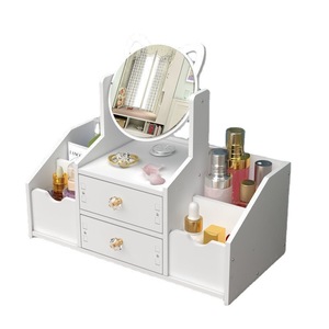 Scatola Portaoggetti per Gioielli Stile Nordico con Cassetto e Specchio per il Trucco, Organizzatore per Prodotti Skincare, Articolo per la <span class=keywords><strong>Casa</strong></span> - Product Image 5