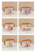 Sac de rangement pour pièces de monnaie miniature avec motif d'animal mignon, en PVC transparent, trousse à crayons pour l'école, étanche, petite bourse à monnaie, Yimian T181