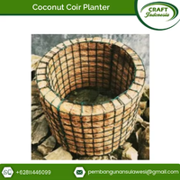 Jardinière suspendue classique en fibre de coco biodégradable, légère et écologique, sculptée à la main – Meilleure vente