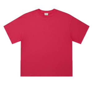 320G Camiseta de algodón 100% de gran tamaño de alta calidad para hombres Ropa informal de colores personalizables con tela de punto - Product Image 5