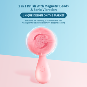 Cepillo de silicona ultrasónico portátil para masaje <span class=keywords><strong>Facial</strong></span>, cepillo de limpieza <span class=keywords><strong>Facial</strong></span> sónica para poros - Product Image 3