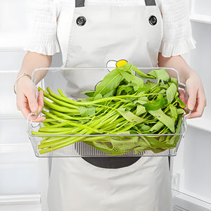 Caja de almacenamiento de plástico transparente para ropa, artículos para el hogar, alimentos y bebidas, gran oferta, almacenamiento rectangular para refrigerador, tres tamaños - Product Image 4