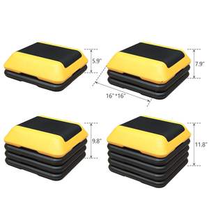 Db <b>Step</b> Platform 4 Riser Yellow Abs Fitness Equipment Aerobics Trainer <b>Exercise</b> <b>Step</b> - Product Image 4