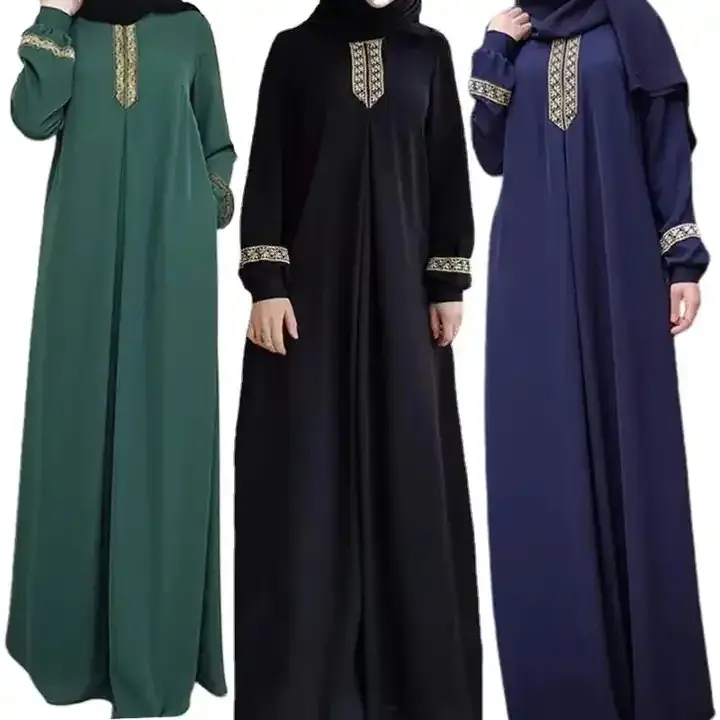 Xu Hướng Mới Vòng Cổ Turki Eid Al Fitr Thiết Kế 2023 Hồi Giáo Kimono Dubia Váy Pakistan Phụ Nữ Thổ Nhĩ Kỳ Abaya Hồi Giáo Quần Áo