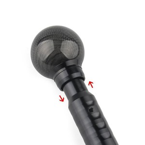 Pommeau de levier de vitesse en alliage d'aluminium, texture en véritable fibre de carbone, ergonomique, pour Honda LCV Europe, D1570 - Product Image 3