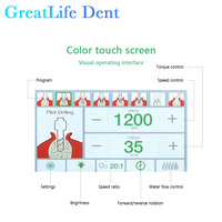 Greatlife Dent Chirurgischer Hochleistungs-Dentalimplantatmotor mit Touchscreen, integrierter Wasserpumpe, bürstenlosem Motor, CE-zertifiziert