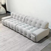 Canapé de luxe compressé en tissu velours, emballé sous vide, style moderne et minimaliste, pour la maison, l'hôtel, le salon, meubles design