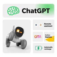 CBYD Robot chien IA de haute qualité, jouet éducatif intelligent, robot interactif vocal avec écran OLED, Android 14, vidéo 1080p pour enfants