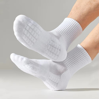 Chaussettes de sport unisexes en coton éponge blanc pour homme, idéales pour le basketball et l'hiver, tricotées à la base, en promotion