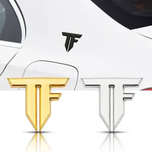 transformer emas stiker Suppliers-Pribadi Logam Stiker Mobil Autobot Lambang Transformers Logo TF Dekoratif Stiker Belakang Boot Tanda