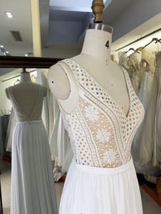 Abito <span class=keywords><strong>da</strong></span> <span class=keywords><strong>sposa</strong></span> in Chiffon di pizzo Curvy elegante per le <span class=keywords><strong>donne</strong></span> delle signore - Product Image 4