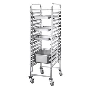 Carrito de Acero Inoxidable Gastro GGM con Fácil Limpieza, para 16 Bandejas GN 1/1 - Product Image 3