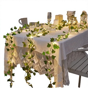 Guirlande lumineuse LED en fil de cuivre avec feuilles de lierre artificielles, blanc chaud, pour Noël, extérieur, mariage, maison, <span class=keywords><strong>jardin</strong></span> - Product Image 5