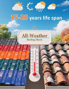 Tôles de <span class=keywords><strong>toiture</strong></span> ondulées en résine synthétique plastique haute résistance, résistantes aux chocs et ignifuges - Product Image 4