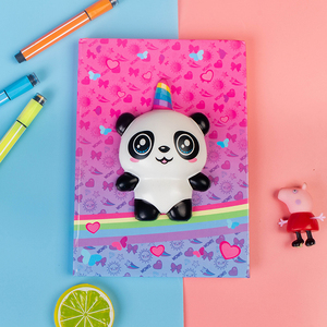 Carnet mignon, autocollants animaux moelleux, agendas en PU 2020, couverture de journal en mousse à croissance lente, dessin animé, format A5, carnet professionnel pour étudiants - Product Image 6