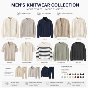Nuevo Cárdigan de Punto Para <span class=keywords><strong>Hombre</strong></span> Otoño e <span class=keywords><strong>Invierno</strong></span> Tendencia de Moda Color Sólido Suelto Casual Talla Grande - Product Image 5