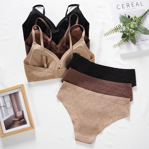 Conjunto de sujetador push-up de encaje sin costuras para mujer y braguita, lencería cómoda y transpirable, ropa interior de alta calidad - Product Image 6