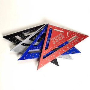 Ventes d'usine 7 pouces métrique Cm en alliage d'aluminium rapporteur Triangle règle vitesse carré règle de mesure pour le travail du bois - Product Image 6