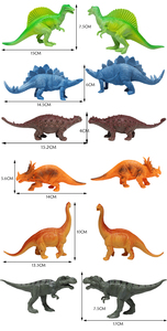 6 pièces de petits jouets en plastique colorés en forme de dinosaures pour enfants - Product Image 2