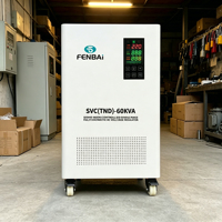 Régulateur de tension automatique monophasé professionnel 60 kVA, stabilisateur AC 60 000 VA pour alimentation centralisée et équipement de laboratoire