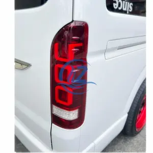 Venta caliente Hiace mini bus 2005-2018 cubierta roja LED lámpara trasera