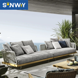 Juego de Comedor de Jardín Moderno de Aluminio Resistente para Exteriores, para Hotel y Villa, Muebles de Patio de Lujo para 5 Personas - Product Image 5