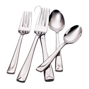 Ensemble de couverts de designer en argent plaqué avec extrémité rectangulaire, design royal, ensembles de table à manger, couverts, design royal, ensembles de table à manger - Product Image 1