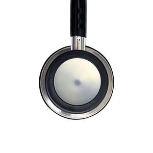Estetoscopio de Diafragma Integrado de Doble Cabeza KT-160A, Modelo de Exportación de Acero Inoxidable Plateado con Gancho para la Oreja - Product Image 1