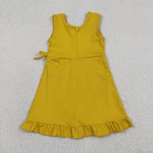 En stock: Vestido de yoga para bebés y niñas pequeñas, sin mangas, con cremallera y volantes, ropa deportiva de moda, ropa de boutique para bebés, ropa linda para hermanas. - Product Image 5