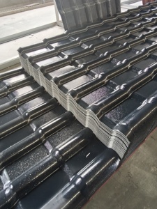 Modern Color Coated Corrugated Heat Resistant Waterproof Brick Red <strong>Plastic</strong> Synthetic Resin PVC <strong>Roofing</strong> Tile for Apartment Hotel - Product Image 3