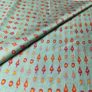 High Quality Woven Abstract Printed Chanderi <b>Silk</b> <b>Fabric</b> Multicolor Lightweight Premium Breathable Quick-Dry Home Textile - Product Image 5