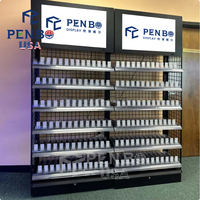 PENBO Présentoir à cigarettes professionnel, écologique, personnalisable, autoportant, recyclable, en acier inoxydable, avec éclairage LED