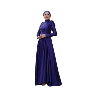 मकसद बल 2022 थोक दुबई सुरुचिपूर्ण साटन लंबी स्कर्ट स्त्री निजी दर्जी मुस्लिम शाम मैक्सी ड्रेस महिला