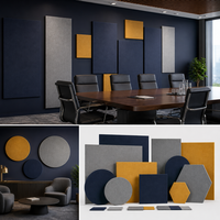 Panneau mural acoustique en feutre PET or marine, épaisseur personnalisée, panneau en fibre de polyester pour salle de réunion exécutive et salle de réunion