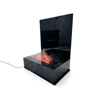 Vente directe d'usine, présentoir à chaussures moderne personnalisé avec éclairage LED à effet de flamme simulée, présentoir de vente au détail