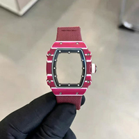 Montre automatique pour homme, blanche, 6702, luxe, carrée, ultra-fine, 7,8 mm, cadran squelette en fibre de carbone, bracelet en nylon, lumineuse, fitness en plein air