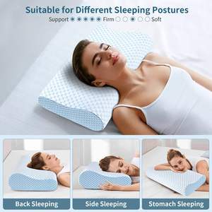 Oreiller cervical ergonomique en mousse à mémoire de forme, forme papillon, respirant, réglable, orthopédique et rafraîchissant pour soulager les douleurs cervicales - Product Image 5