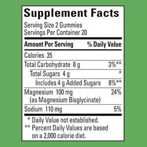 LIFEWORTH magnezyum glisinat potasyum takviyesi Gummies magnezyum Malate CoQ10 vitaminleri ile şekersiz sakin uyku yardımı - Product Image 2