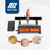 Routeur CNC à 4 axes avec tête oscillante ATC 1325 2030, déplacement vertical élevé, machine de gravure et de découpe 3D pour moules, mousse et bois