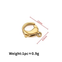 Fermoirs mousquetons ronds en acier inoxydable de 12 mm, connecteurs d'extrémité dorés et argentés, crochets pour la fabrication de bijoux DIY, composants et apprêts
