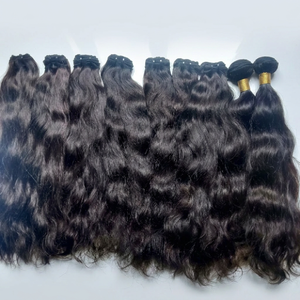 Extensions de cheveux humains vierges péruviens Remy Jai Devi Industries, double trame, tissage à la machine, cheveux bruts en vrac, toutes couleurs - Product Image 1