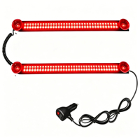 Barra de Luces LED Estroboscópicas de 16 Pulgadas para Parabrisas, Luz de Advertencia Intermitente de Emergencia con Soporte de Ventosa