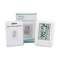 Mini thermomètre hygromètre numérique d'intérieur avec écran LCD, alimenté par piles, pour la surveillance quotidienne de la température et de l'humidité