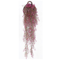 Guirlande de fausses plantes en plastique, fausse fougère, verdure artificielle pour plafond, herbe artificielle murale, plantes suspendues pour Thanksgiving et Noël