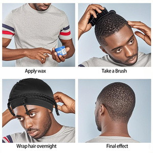Haute qualité vague casquette <span class=keywords><strong>Bonnet</strong></span> <span class=keywords><strong>Dreadlocks</strong></span> Hip-Hop doublé cheveux chapeaux respirant Durag tête Wrap Turban chapeau <span class=keywords><strong>pour</strong></span> hommes - Product Image 3