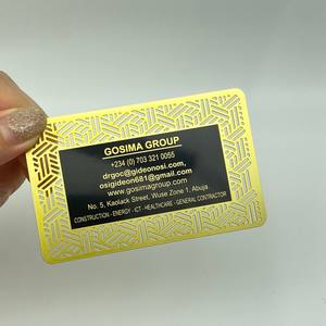 Tarjeta de regalo de metal dorado de lujo de acero barata personalizada del fabricante para negocios - Product Image 5