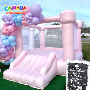 Château gonflable commercial blanc de 0,55 mm en PVC <span class=keywords><strong>pour</strong></span> location, fête, maison, famille, extérieur, <span class=keywords><strong>mariage</strong></span> - Product Image 3